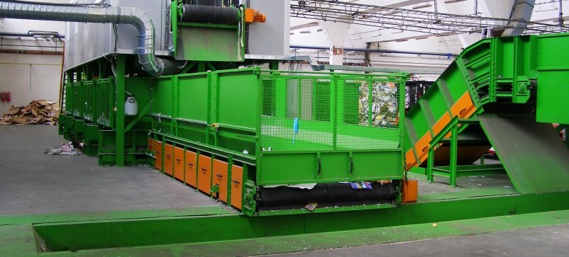 Sorting production line for municipal waste 